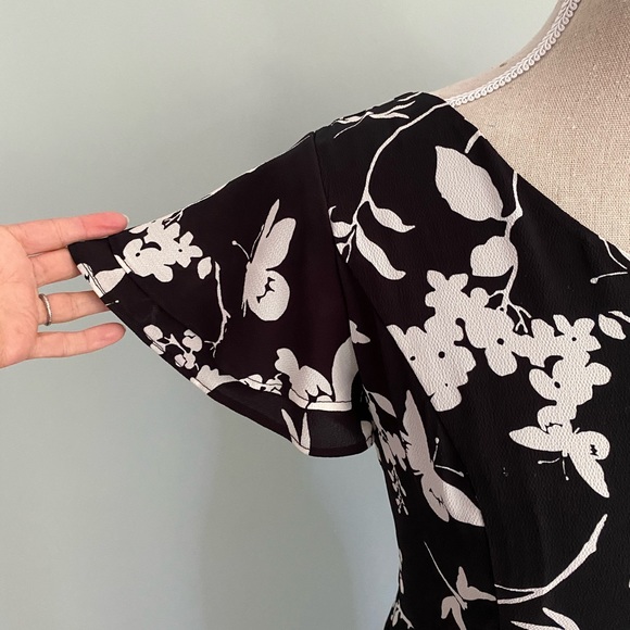 RSVP by Talbots - Elegant Black Patterned Dress - Picture 3 of 7